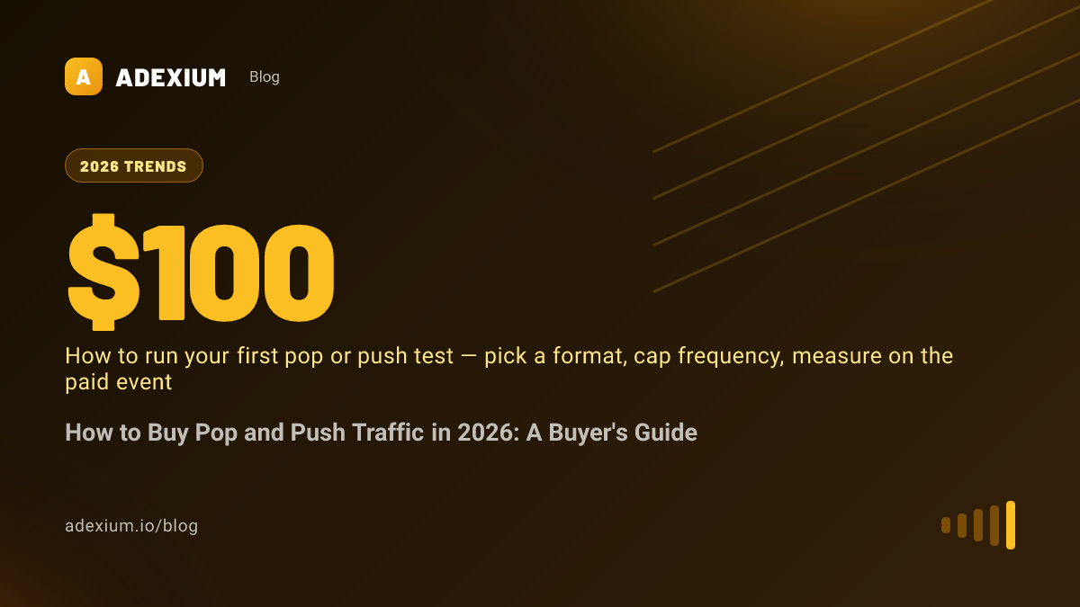 How to Buy Pop and Push Traffic in 2026: A Buyer's Guide