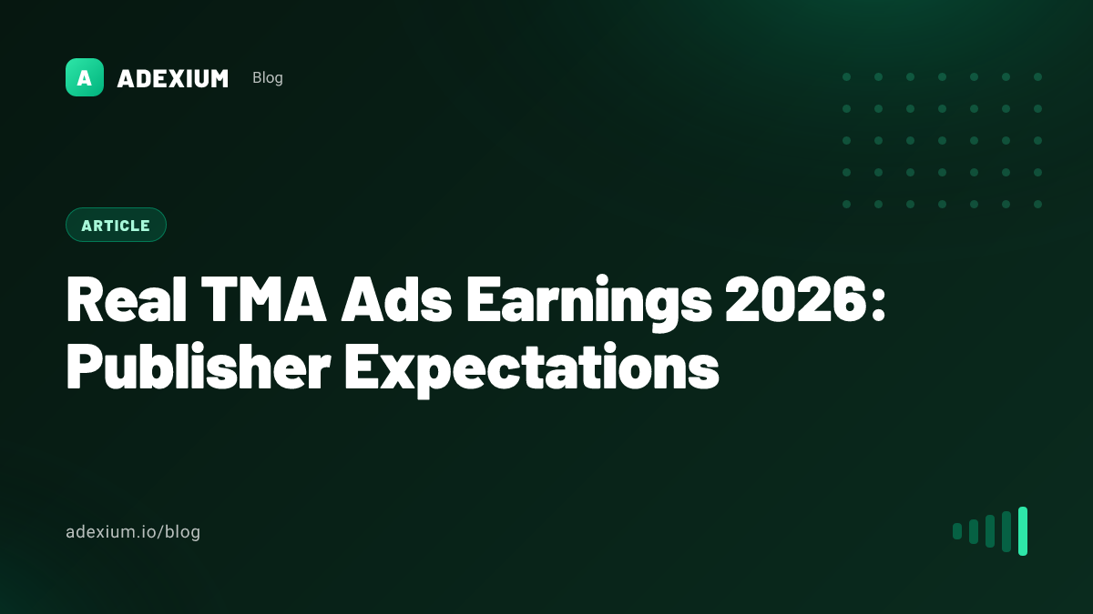 Real TMA Ads Earnings 2026: Publisher Expectations
